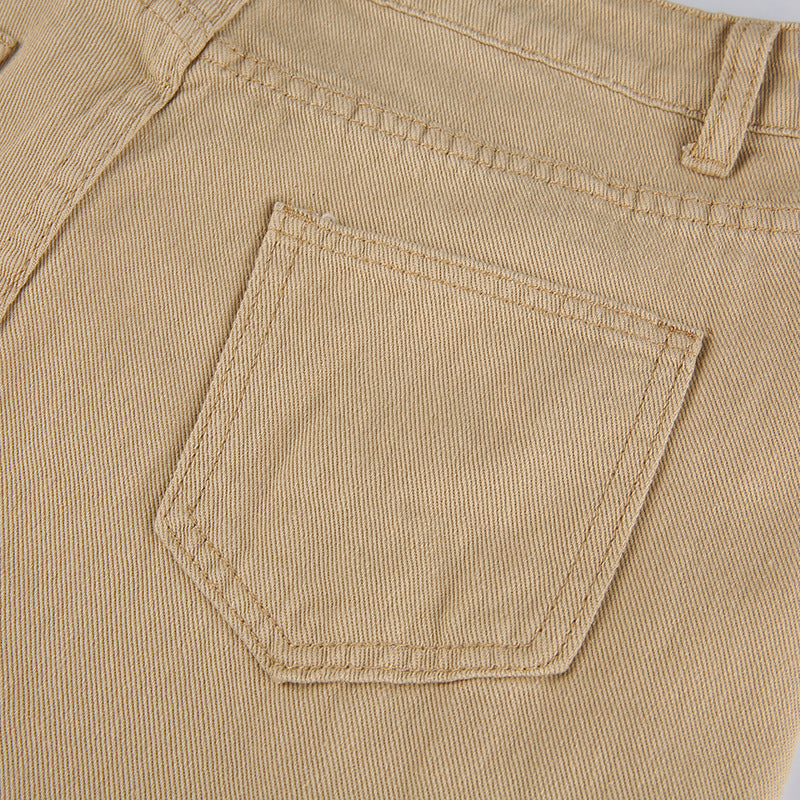 Spice Girl Style High Waist Slim Jeans Bell Bottoms Pants-4