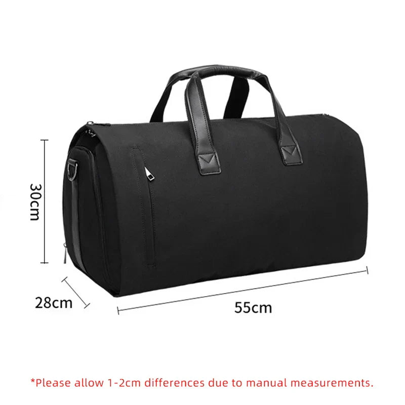 Convertible Garment Duffel Bag Travel Black-1