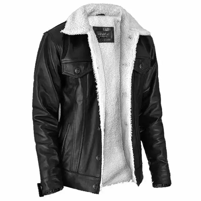 Leather Sherpa Jacket-1